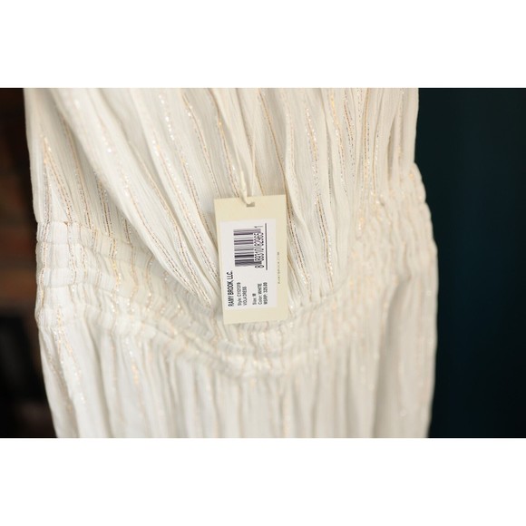 Ramy Brook NWT Viola Shell Bib Swim Cover-Up White Dress Size M - Picture 5 of 15